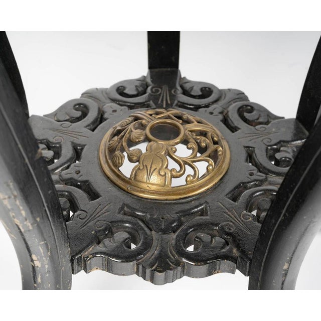 Black Napoleon III Chinoiserie Side Table, 19th Century For Sale - Image 8 of 9