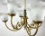 Vintage Gilt Brass & Frosted Glass Chandelier, France, 1970s For Sale - Image 6 of 10