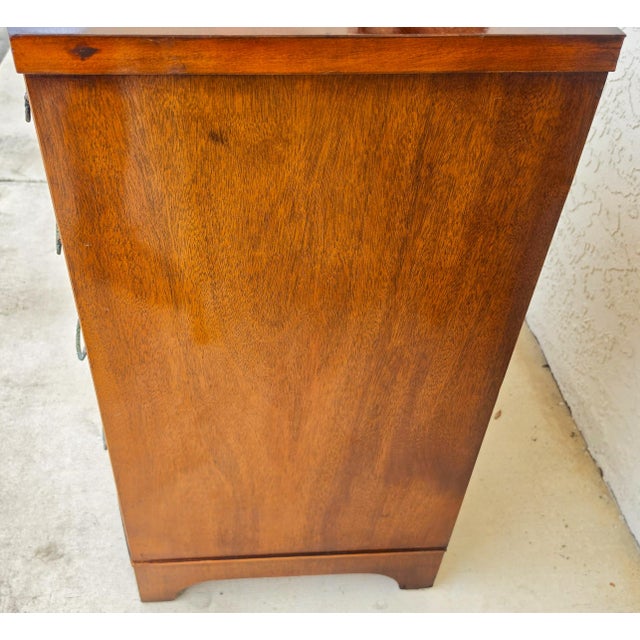 Brown Vintage Century Furniture Georgian Bowfront Chest of Drawers For Sale - Image 8 of 14