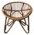 Vintage Rattan & Wicker Lounge Armchair, Italy, 1960s For Sale
