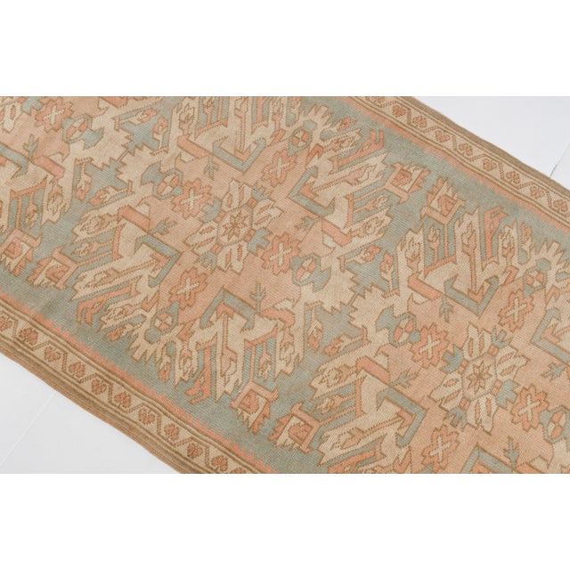 Textile Mid 20th Century Muted Terracotta & Sage Medallion Rug For Sale - Image 7 of 10