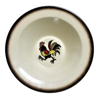 Vintage Metlox California Pottery Poppy Trail Rooster Bowl For Sale