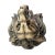 Brass Antique Brass Finish Metal Lion Head Wall Sculptures For Sale - Image 8 of 9