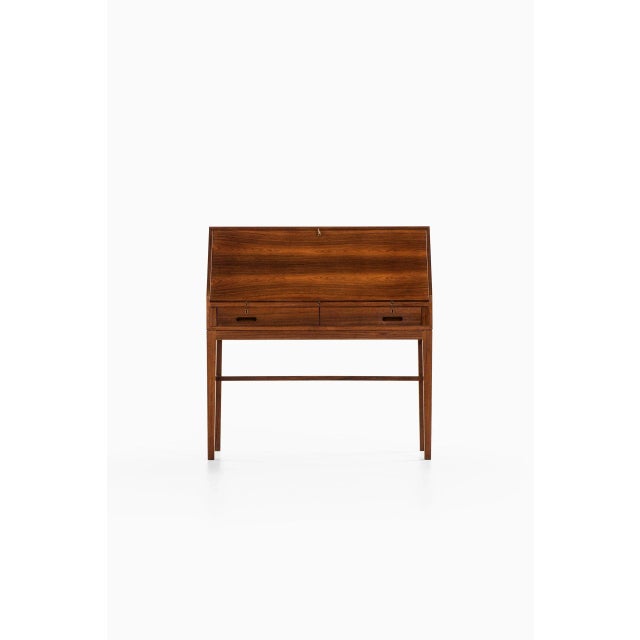 Danish Rosewood Secretaire by Kai Winding for P. Jeppesen, 1950s For Sale - Image 3 of 14