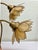 Vintage Brass Floral Table Lamp with Three Lotus Flowers, 1960s For Sale - Image 10 of 14