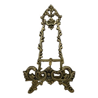 Vintage Brass French Style Art, Picture Easel For Sale