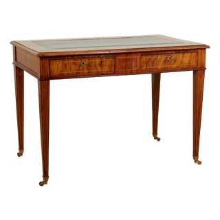 George IV Style 18th Century English Leather Top Writing Desk For Sale