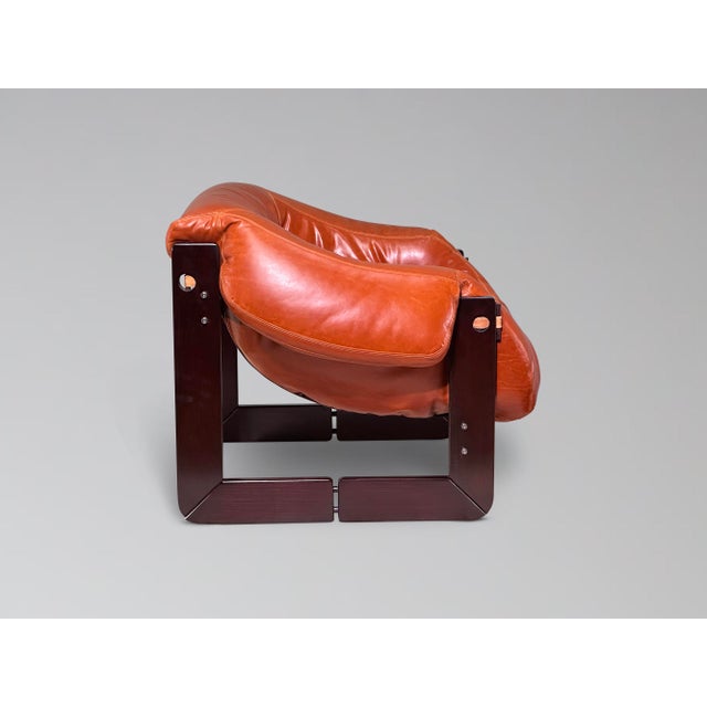 Percival Lafer Restored Percival Lafer Mp-97 Rosewood and Leather Lounge Chair For Sale - Image 4 of 14