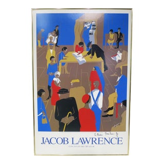 Jacob Lawrence Signed Museum Poster " Immigrants Cast Their Ballots " For Sale