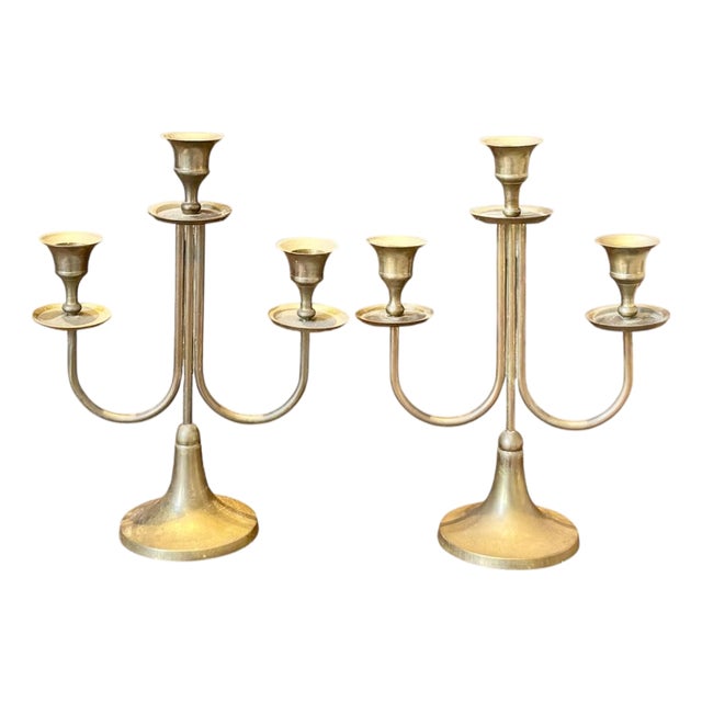 Art Deco Candleholders, 1930s, Set of 2 For Sale