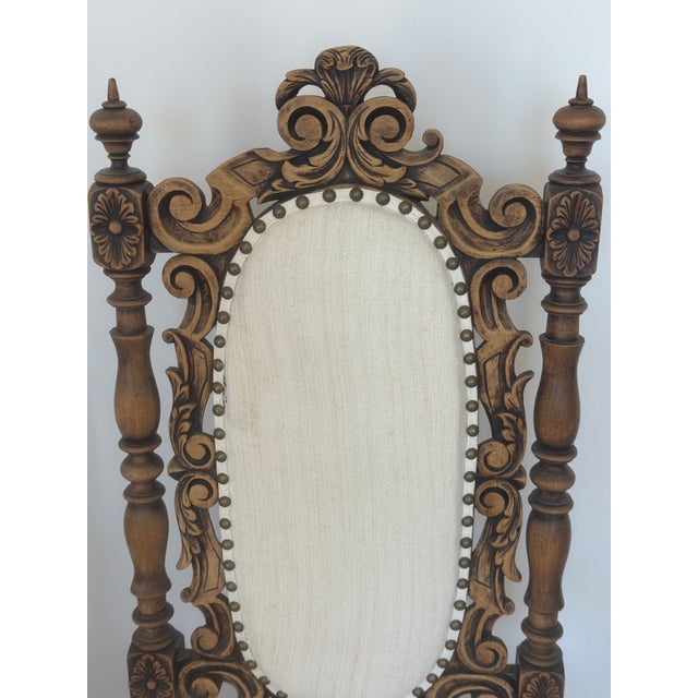 Vintage Pair , Borroque/Renaissance Revival,high Back Dining or Accent Chairs For Sale - Image 4 of 6