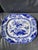 Antique British “Bentick” pattern of flow blue transferware serving platter. Stafford England 1850’s thru 1905 by John...