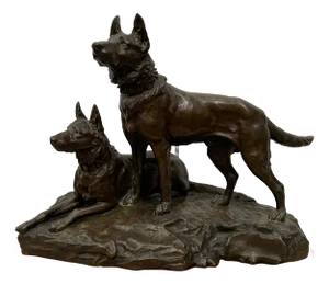 J.Joire for Susse Fres, Sculpture Group, 1920s-1940s, Bronze
