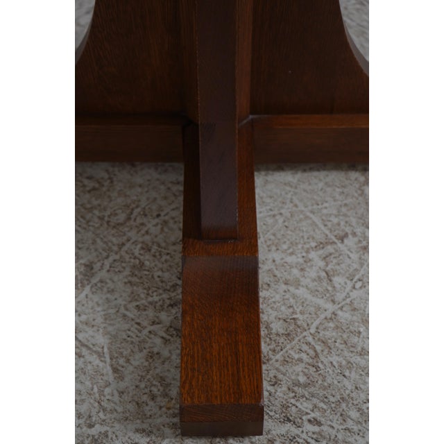 Stickley Mission Oak Split Pedestal Dining Table For Sale - Image 9 of 18