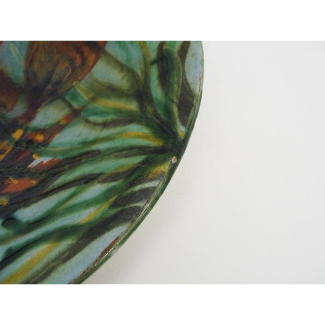 Ceramic Decorative Ceramic Wall Plate with Fish Design by Puigdemont, 1970s For Sale - Image 7 of 11