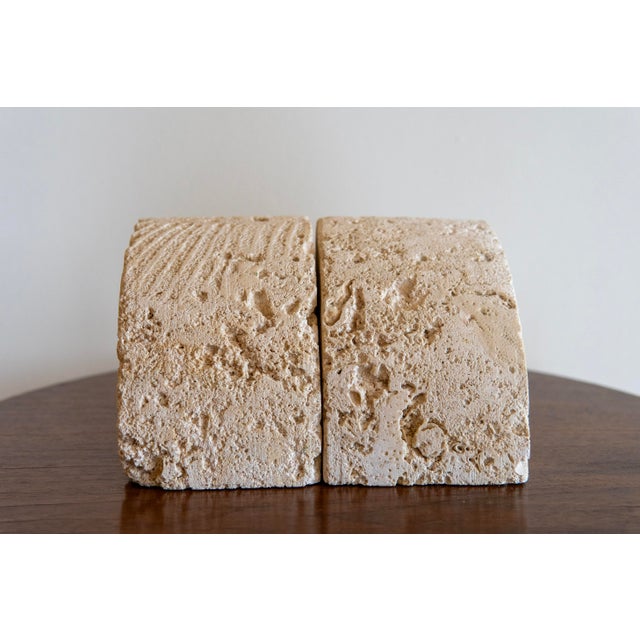 Stone Fossilized Coral Limestone Bookends (Set) For Sale - Image 7 of 10
