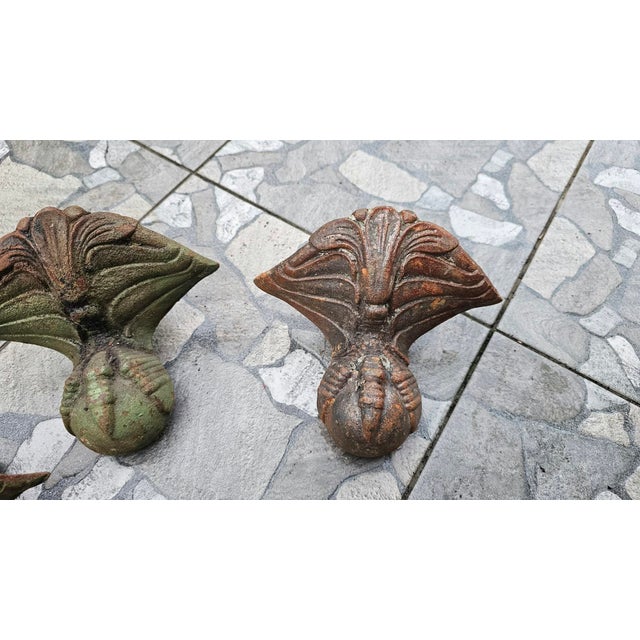 Art Nouveau Cast Iron Bathtub Legs with Eagle Claw Design, Set of 4 For Sale - Image 4 of 8