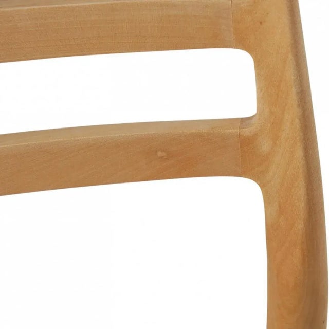 No78 Chairs in Beech and Black Leather, Set of 4 For Sale - Image 15 of 18