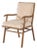 Mid Century Wood & Upholstered Arm Chair by Robsjohn-Gibbings for Widdicomb For Sale