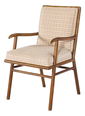 Mid Century Wood & Upholstery Arm Chair by Robsjohn-Gibbings for Widdicomb