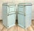 Hollywood Regency Pair of Antique Neoclassical Pedestal Cabinets in Robin’s Egg Blue With Gilt Trim, Refinished For Sale - Image 3 of 17