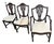 Mid 20th Century Henredon Style Georgian Carved Mahogany Dining Chairs Set of 3 - One Armed, Two Side For Sale