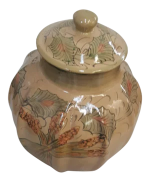 Painted Ceramic Bowl With Lid