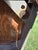 Berkey and Gay small bedroom side chair. Plastic is on the cushion and has protected the fabric all these many years. Sage...