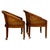 1970s Set of 4 Bent Oak & Cane Tub Chairs on Casters W/ Royal Blue Cushions in the Manner of Ward Bennett For Sale - Image 11 of 18