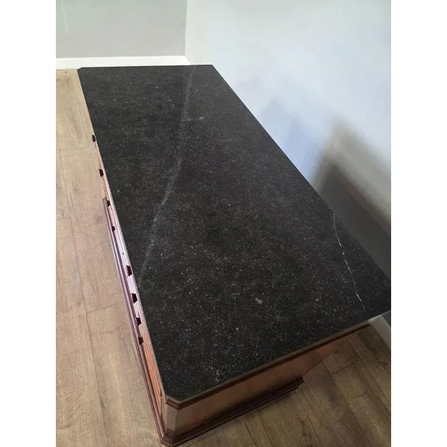 French Victorian Mahogany Chest of Drawers with Marble Top For Sale - Image 5 of 11