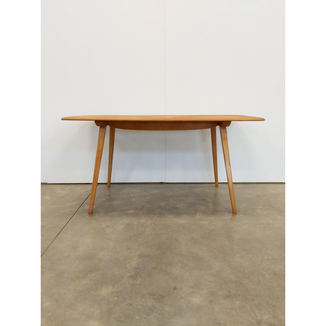 1960s Vintage Ercol Attributed Mid Century Modern Plank Dining Table For Sale - Image 5 of 8