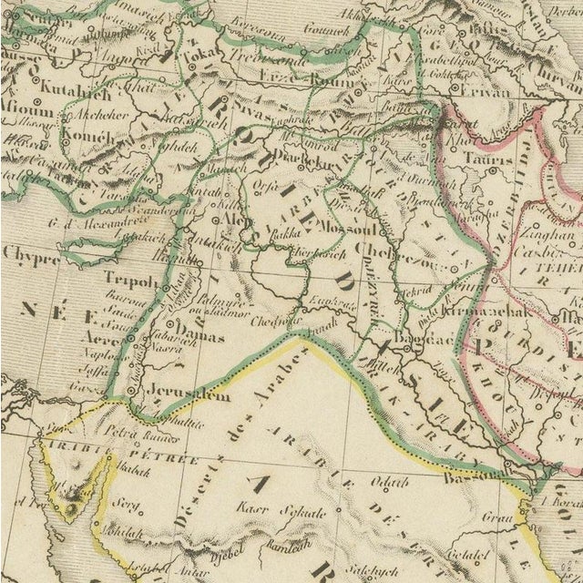 Antique Map of Turkey in Asia, Afghanistan and Arabia by Malte Brun, 1830 For Sale - Image 6 of 12