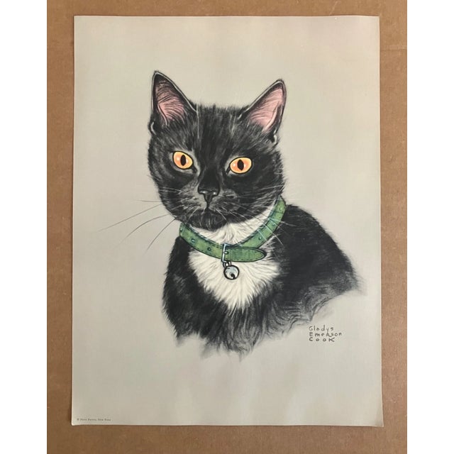 Up for sale is this lovely vintage cat print by Gladys Emerson Cook (1899-1976), published by Penn Prints. This print, one...
