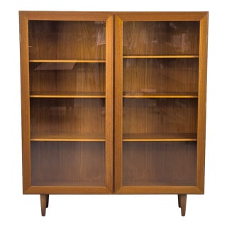 Teak Cabinet with Glass Doors from Omann Jun, 1960s For Sale