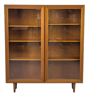 Teak Cabinet with Glass Doors from Omann Jun, 1960s