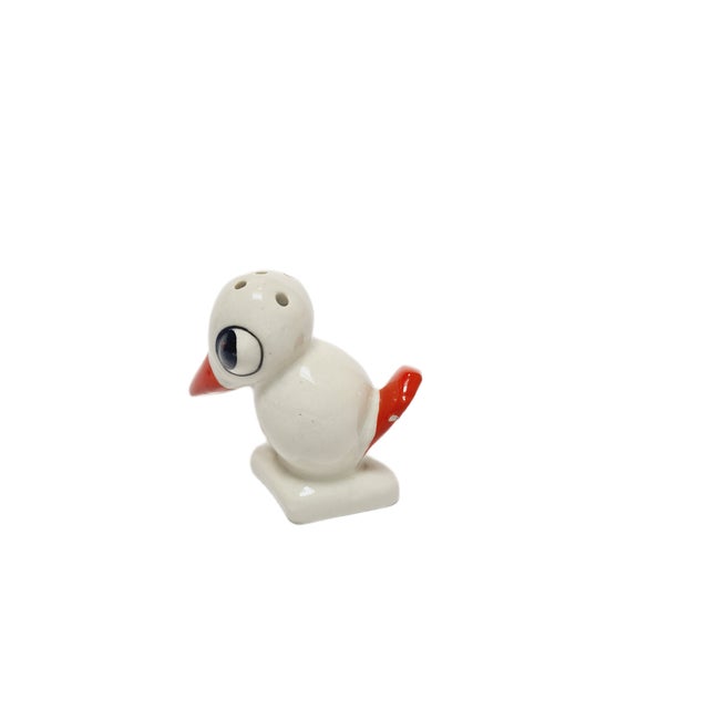 White Art Deco Figurative Salt Holder from Chodzież Pottery, Poland, 1930s For Sale - Image 8 of 9