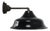 Vintage Industrial Black Enamel Cast Iron Wall Light For Sale