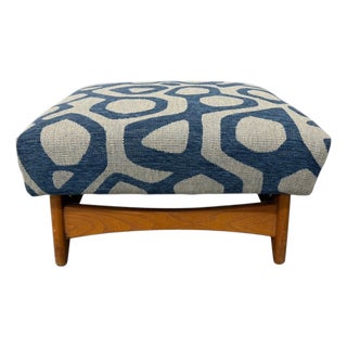 Mid-Century Modern Adrian Pearsall Sculptural Walnut Ottoman - Restored! For Sale