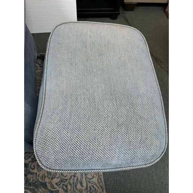 Custom Design Roll Arm Chairs + Ottoman, Set of Three For Sale - Image 4 of 12