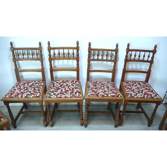 Antique Chairs in Oak, Set of 6 For Sale - Image 3 of 9