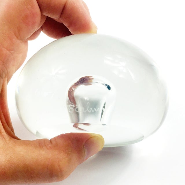 Contemporary Transparent Murano Glass Paperweight by Alfredo Barbini, Italy, 1970s For Sale - Image 3 of 6