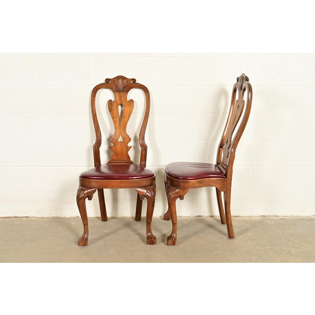 Kittinger Georgian Carved Mahogany Dining Chairs, Set of Eight For Sale - Image 11 of 16