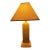 1980s Postmodern Dynasty Gallery Geometric Plaster Monumental Table Lamp With Original Shade & 3-Way Switch For Sale
