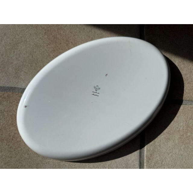 Enamel Tray with Screen-Printed Floral Decoration from Arta, Austria, 1960s For Sale - Image 6 of 11