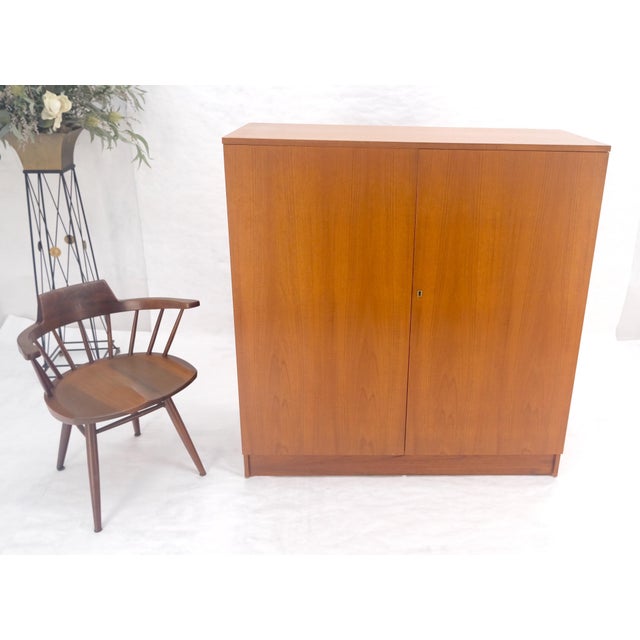 Danish Teak Mid Century Modern Drop Front Secretary Box Desk Cabinet MINT For Sale - Image 16 of 17