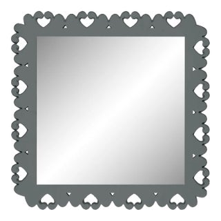 Fleur Home Garden District Satsuma Square Mirror in Gunmetal, 48x48 For Sale