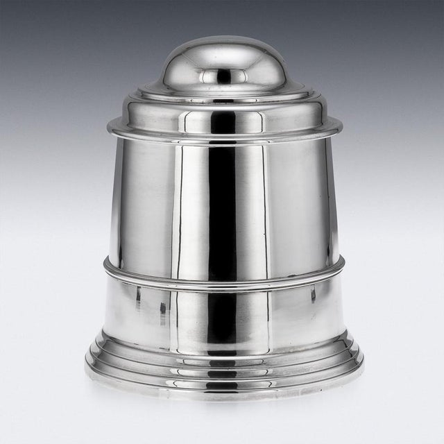 Vintage Italian Silver Plated Lidded Tankard Ice Bucket, 1970 For Sale - Image 6 of 15