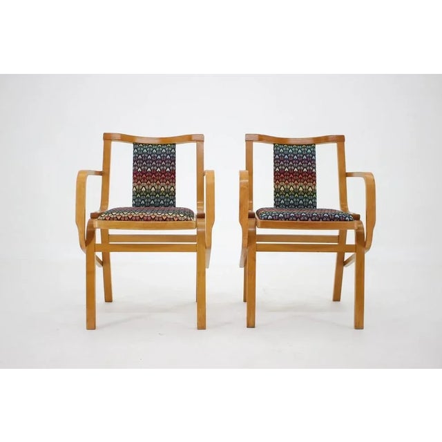 Wood Set of Armchairs from TON, Czechoslovakia, 1970s For Sale - Image 7 of 10