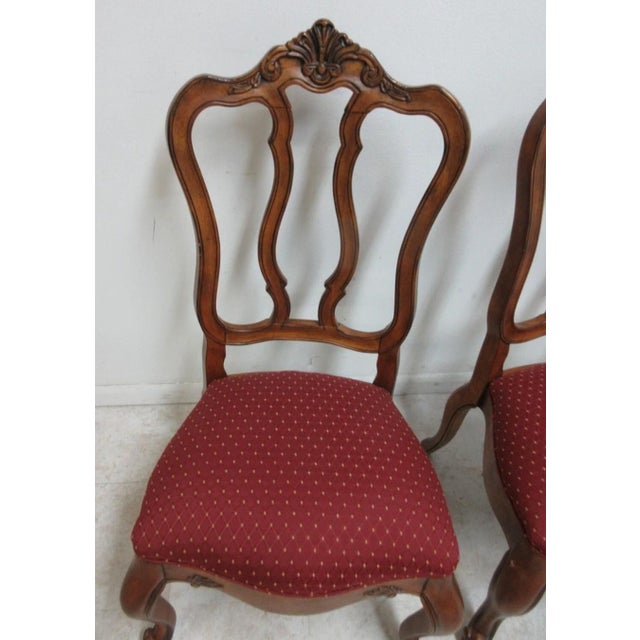 1990s Pair Ethan Allen Tuscany French Country Dining Room Side Chairs C For Sale - Image 5 of 11