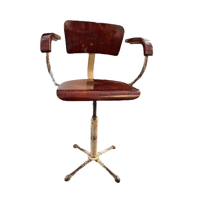 Industrial Swivel Chair from Blaha, 1950s For Sale - Image 13 of 13